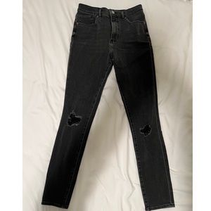 Express Skinny High Rise 4-Way Hyper Stretch jeggings, size 8 long